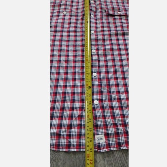 VTG Levi's Men Size XXL Plaid Shirt long sleeves Slim Fit 2XL - Picture 8 of 10
